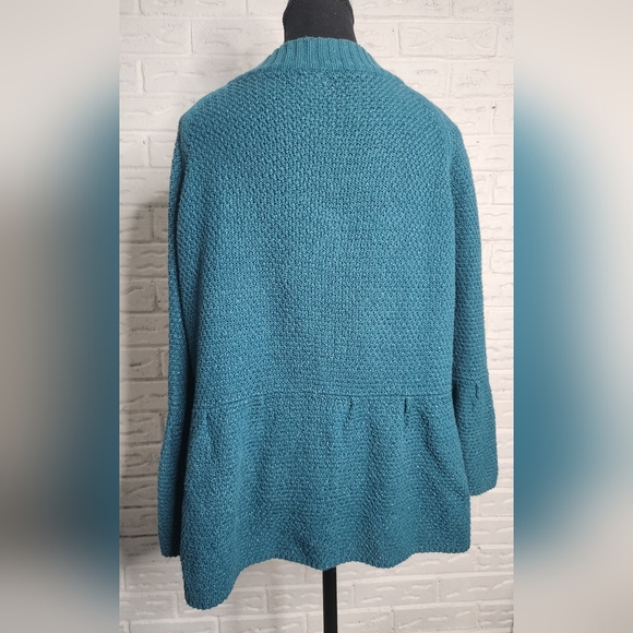 Button-up Cardigan with Bell Sleeves, Sparkly - Picture 2 of 9